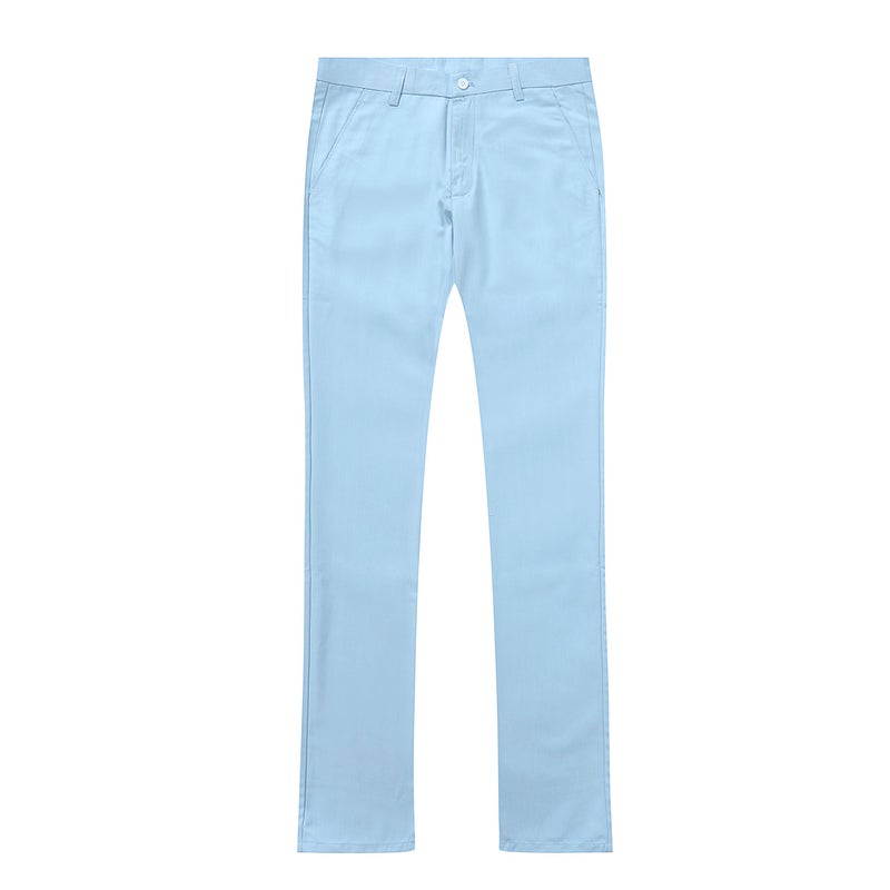 YFFUSHI Slim Fit 2 Piece Suit For Men One Button Casual/Formal/Wedding Tuxedo,Light Blue,Medium - Image 4